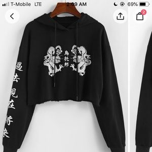 ZAFUL cropped hoodie